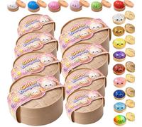 Dumpling Squishy, Stress Relief Dumplings with Steamer Tray, Soft Squeeze Sensory Desk Squishies, Cute Dumpling Fun Gift for Teens & Adults, Random (8 Packs)