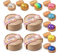 Dumpling Squishy Surprise Box, Squishy Dumpling, Glitter Dumplings Squishies with Steamer Box, Surprise Box Design for Endless Fun (4Pcs)