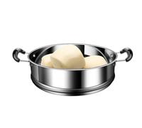 Dumpling Steamer - Casserole à vapeur pour cuisiner | Grille de cuisson en acier inoxydable, vapeur de casseroles de cuisine avec couvercle, compatible induction, pour les