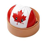 Dumpling Toy Ball, Realistic Cute Bun, Soft Tool with Flag Style, Toy for Kids Teens, Fun Aid, Practical Support for Adults Soccer Fans Home School Office Travel Relaxation Holiday Celebration Event