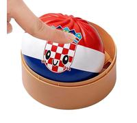 Dumpling Toy Ball, Realistic Cute Bun, Soft Tool with Flag Style, Toy for Kids Teens, Fun Aid, Practical Support for Adults Soccer Fans Home School Office Travel Relaxation Holiday Celebration Event