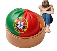 Dumpling Toy Ball, Realistic Cute Bun, Soft Tool with Flag Style, Toy for Kids Teens, Fun Aid, Practical Support for Adults Soccer Fans Home School Office Travel Relaxation Holiday Celebration Event