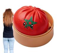 Dumpling Toy Ball, Realistic Cute Bun, Soft Tool with Flag Style, Toy for Kids Teens, Fun Aid, Practical Support for Adults Soccer Fans Home School Office Travel Relaxation Holiday Celebration Event
