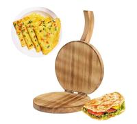 Dumpling Wrapper Maker - Dumpling Skin Making, Wood Pie Crust Press for Gatherings, Meal Prep Gear, Home Apartment Tool with Ergonomic Lever Handle Design, Pressing Device for Dough Flattening