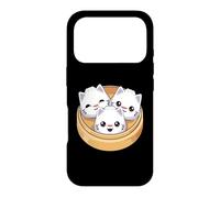 Dumplings Kawaii Dim Sum Cat pour Femmes, Enfants et Filles Coque pour iPhone 17 Pro
