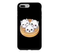 Dumplings Kawaii Dim Sum Cat pour Femmes, Enfants et Filles Coque pour iPhone 7 Plus/8 Plus