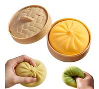 Dumplings Squishy,Boulettes Squishy, Soulagement du Stress,Dumpling géant Squish,Mini Squíshy Dumplíng, Jouet sensoriel Amusant, pour la Maison,Bureau, l'école, la Salle de Classe (Jaune)