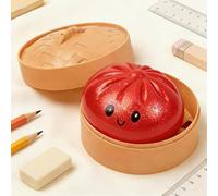 Dumplings Squishy - Glitter Dumpling Squishy Toy, Cute Dumplings, Squishiest with Steamer Box, Giant Dumpling Balle Anti Stress, Stress&Anxietys Relief Toys for Kids&Adults Non Edible for Home Office