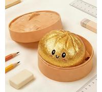 Dumplings Squishy - Glitter Dumpling Squishy Toy, Cute Dumplings, Squishiest with Steamer Box, Giant Dumpling Balle Anti Stress, Stress&Anxietys Relief Toys for Kids&Adults Non Edible for Home Office
