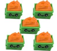 Dumpster Fire Clickie Fidget, Resin Dumpster Fire Clickie Figurines Table Centerpiece, Office Desk Decor, Keyboard Fidget, Clicker Fidget, for Students, Office Workers, Gamers(5 Oranges)