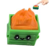 Dumpster Fire Clickie Fidget, Resin Dumpster Fire Clickie Figurines Table Centerpiece, Office Desk Decor, Keyboard Fidget, Clicker Fidget, for Students, Office Workers, Gamers(1 Orange)