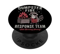 Dumpster Fire Response Team Funny Sarcastic Raton laveur PopSockets PopGrip Adhésif