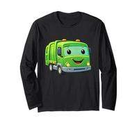 Dumpy The Garbage Truck Design Personnage Souriant pour Enfants Manche Longue