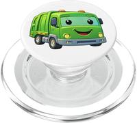 Dumpy The Garbage Truck Design Personnage Souriant pour Enfants PopSockets PopGrip pour MagSafe