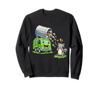 Dumpy The Poubelle Truck Nettoyage des ordures avec Raton Laveur Kids Sweatshirt