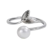 DUMRALBQE Bagues Bague ouverte en forme de queue perle for femme, princesse sirène pour un Usage Quotidien
