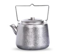 DUMRALBQE Bouilloire de Camping Bouilloire portable rétro en titane for usage domestique et extérieur pour la Cuisine en Plein Air(17.5x18.9cm)