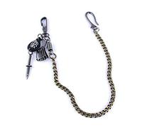 DUMRALBQE Chaîne de Pantalon pour Homme Chaîne de Pantalon antivol for Homme Skull Rock Punk Pants Chain Hip-hop(Schwarz)