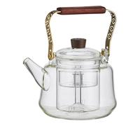 DUMRALBQE Glass Teapot Bouilloire à thé domestique Théière en verre épaissi for Daily Use(Clear)