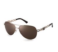 DUMRALBQE Lunettes de Soleil Pc Lunettes de soleil rétro européens et américains Mesdames, rue prise vue pare-soleil pour Une Utilisation en Extérieur(marron)