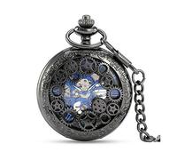 DUMRALBQE Montre de Poche Unisexe Délicat Romain Classique Nostalgie mécanique Montre de Poche Gravé Montres for Hommes et Femmes pour Femmes