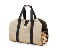 DUMRALBQE Sac de Rangement pour Bois de Chauffage Sac à Bois de Chauffage portatif en Toile Grande capacité for l'extérieur pour Un Transport Facile