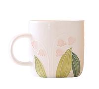 DUMRALBQE Tasse en Céramique Creative Lily peint à la main de Valley Flower Ceramic Water Cup pour un Usage Quotidien