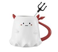 DUMRALBQE Tasse en Céramique Demon à la maison avec agitateur Mark Coffee tasse de café pour un Usage Quotidien