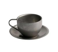DUMRALBQE Tasses à Café en Porcelaine Ensemble de soucoupe et cuillère à café d'extérieur pour Toutes Sortes de Boissons(Style 1)