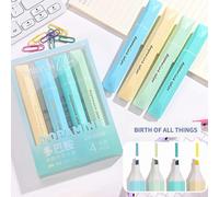 DUMUIELD Pen-Style Highlighters, Smear Safe Ink, Colorful Highlighters Set, Chisel Tip, Assorted Colors, Retractable Colored Bible Markers