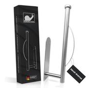 DUMUMA-HOME Zewa Porte-rouleau d'essuie-tout sans perçage, base XL, 20 cm, en acier inoxydable, avec effet d'amortissement, autocollant, utilisable d'une seule main, pour cuisine, salle de bain et