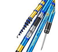 DUNAKE Canne À Pêche Au Coup Telescopique, Cannes À Pêche À Main Carbone Ultra Légère, Anneaux De Guidage en Métal, Sac À Canne, pour Les Professionnels, Les Débutants (Size : 9m)