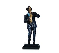 DUNAKE Statuette Decoration Interieur, Objet Deco A Poser, Statue De Saxophone En Résine Figurine Musicien Décorations D'étagère Piano Pour Le Salon Cadeaux Hommes