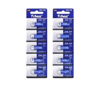 Dunamis Lot de 10 piles alcalines 23 A A23 12 V AKA MN21 LRV08 pour une utilisation dans les télécommandes, sonnettes sans fil, systèmes de sécurité, etc