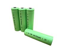 Dunamis Lot de 4 piles AA rechargeables 1,2 V NiMH AA 150 mAh - Convient uniquement aux lampes solaires de jardin