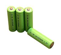 Dunamis Lot de 4 piles solaires rechargeables AA 1,2 V NiMH AA 1000 mAh - Convient pour lampes solaires de jardin (piles AA 1000 mAh - Cellules vertes)