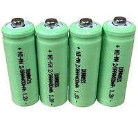 Dunamis Lot de 4 piles solaires rechargeables NiMH 1,2 V NiMH 2/3 AAA 400 mAh Taille 2/3 AAA Idéal pour les lampes solaires... **Ces ne sont pas de taille AAA, mais deux tiers ou 2/3 AAA** (lot de 4