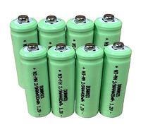 Dunamis Lot de 8 piles solaires rechargeables NiMH 2/3AAA 400 mAh 1,2 V Taille 2/3 AAA Idéal pour les lampes solaires... **Ce ne sont pas des tailles AAA, mais deux tiers ou 2/3 AAA** (lot de 8