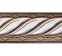 Dundee Deco BD5015 Frise de Papier Peint, Frise Murale, Bordure de papier peint imitation corde victorienne avec impression de corde abstraite Motif rétro (10 m x 5 cm) Autoadhésif Autocollant