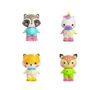 DUNDUN Poupée Licorne Emma en Pyjama | Figurines Animaux Interchangeables | Glow in the Dark | Cadeau Enfants | Style Kawaii (Lot de 4)