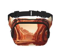 Dune Building Sac Banane Imprimé Multifonctionnel Sac Messenger Mode Unisexe Sac de Rangement Voyage Sport