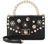 Dune London Dune London Black Blooms Flower Bead Top Handle Bag