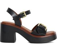 Dune London Dune London Black Dark Jupiter Buckle Flatform Sandals