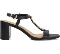 Dune London Dune London Black Leather Josina Block Heeled Sandals
