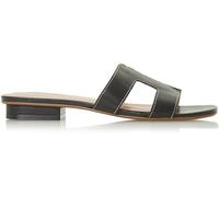 Dune London Dune London Black Standard Fit Leather Loupe Smart Slider Sandals
