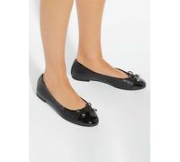 Dune London Dune London Black Wide Fit Hallo Charm Trim Ballet Flat Shoes Black EU 40 (UK 7)