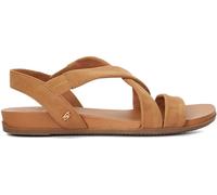 Dune London Dune London Brown Standard Fit Landies Cross Strap Comfort Flat Sandals