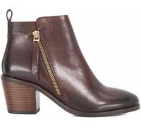 Dune London Dune London Brown Standard Fit Paicing Side Zip Ankle Boots