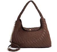 Dune London Dune London Chocolate Brown Deliberate Large Woven Slouch Bag