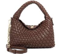 Dune London Dune London Dark Brown Dinky deliberate Mini Woven Slouch Bag